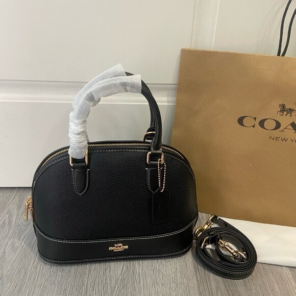 Handbags - COACH SATCHEL leather bag handbag shoulder bag women's black bag